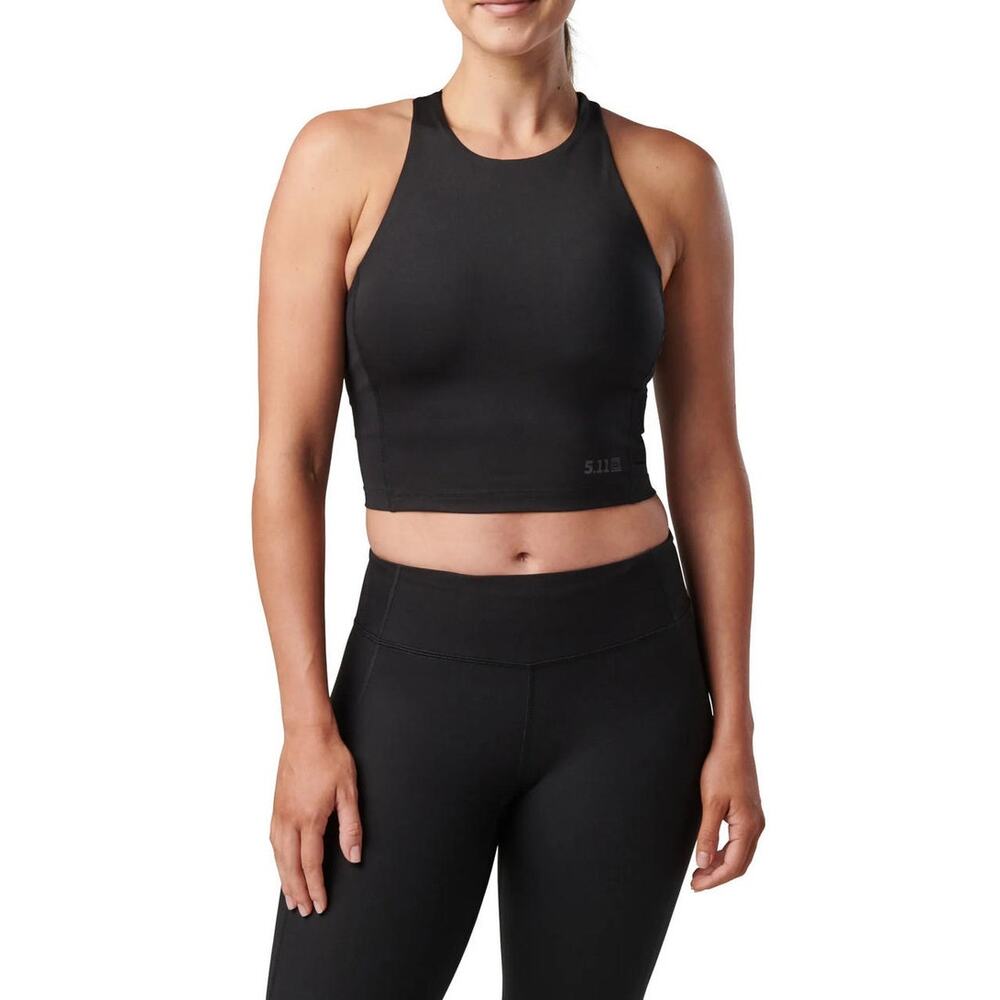 5.11 Tactical Women's PT-R Max Effort Crop- XS- Black